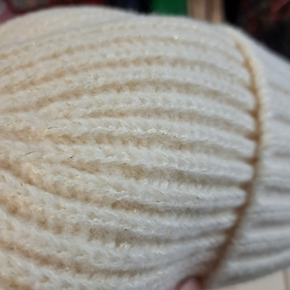 3 FOR 12 SALE Mix It Cream Metallic Beanie Cap Hat - Picture 10 of 10